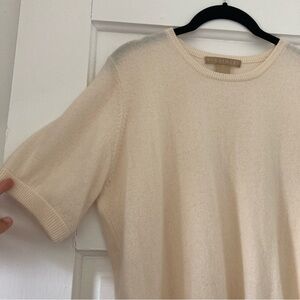 100% Cashmere ivory sweater shirt